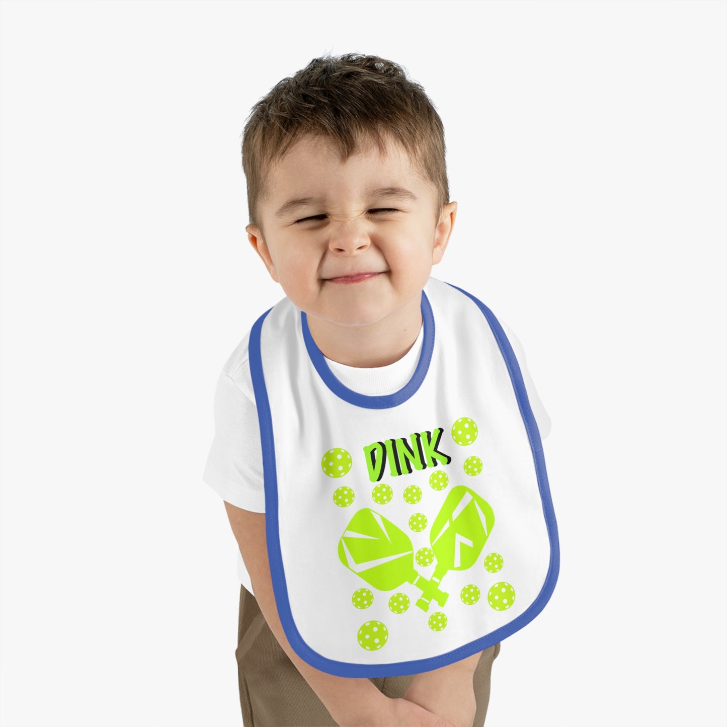 Baby Contrast Trim Jersey Bib